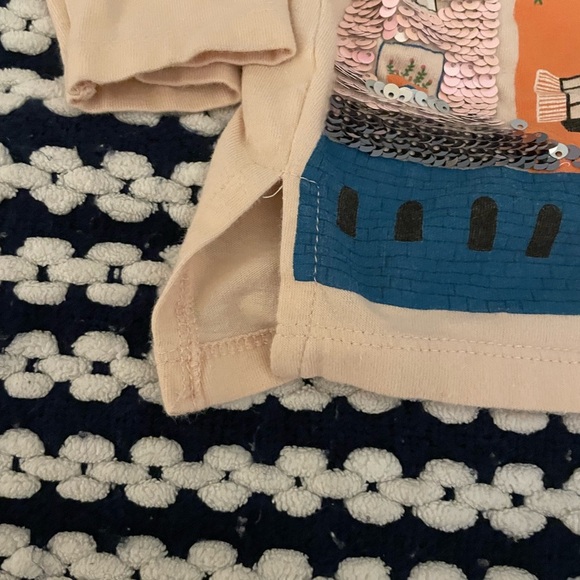 Zara Girls Sequence Stars Graphic Long Sleeve Tee: 8 - Picture 4 of 5